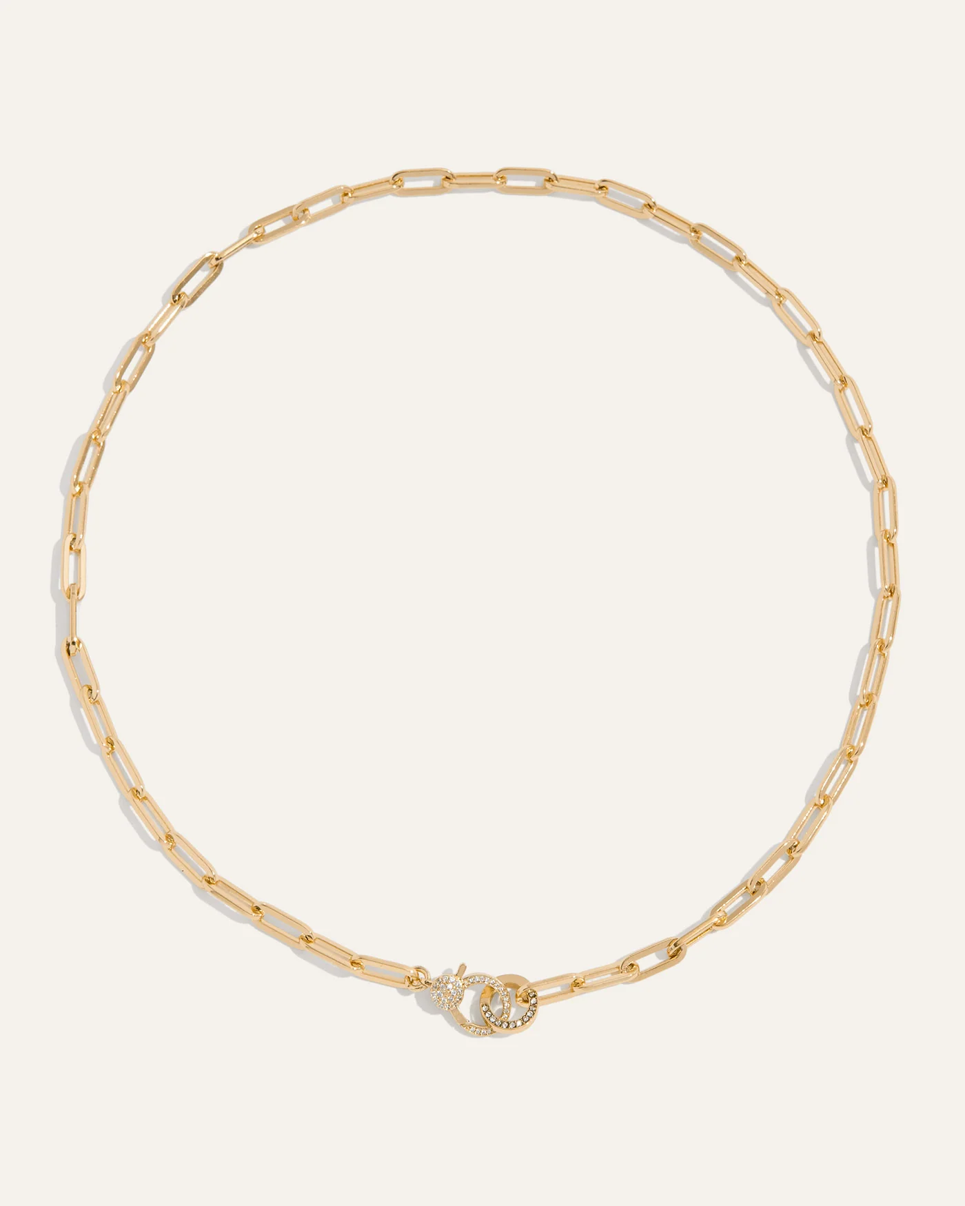 Baby Jane Pavé Lariat Convertible Chain with Simulated Diamond Clasp