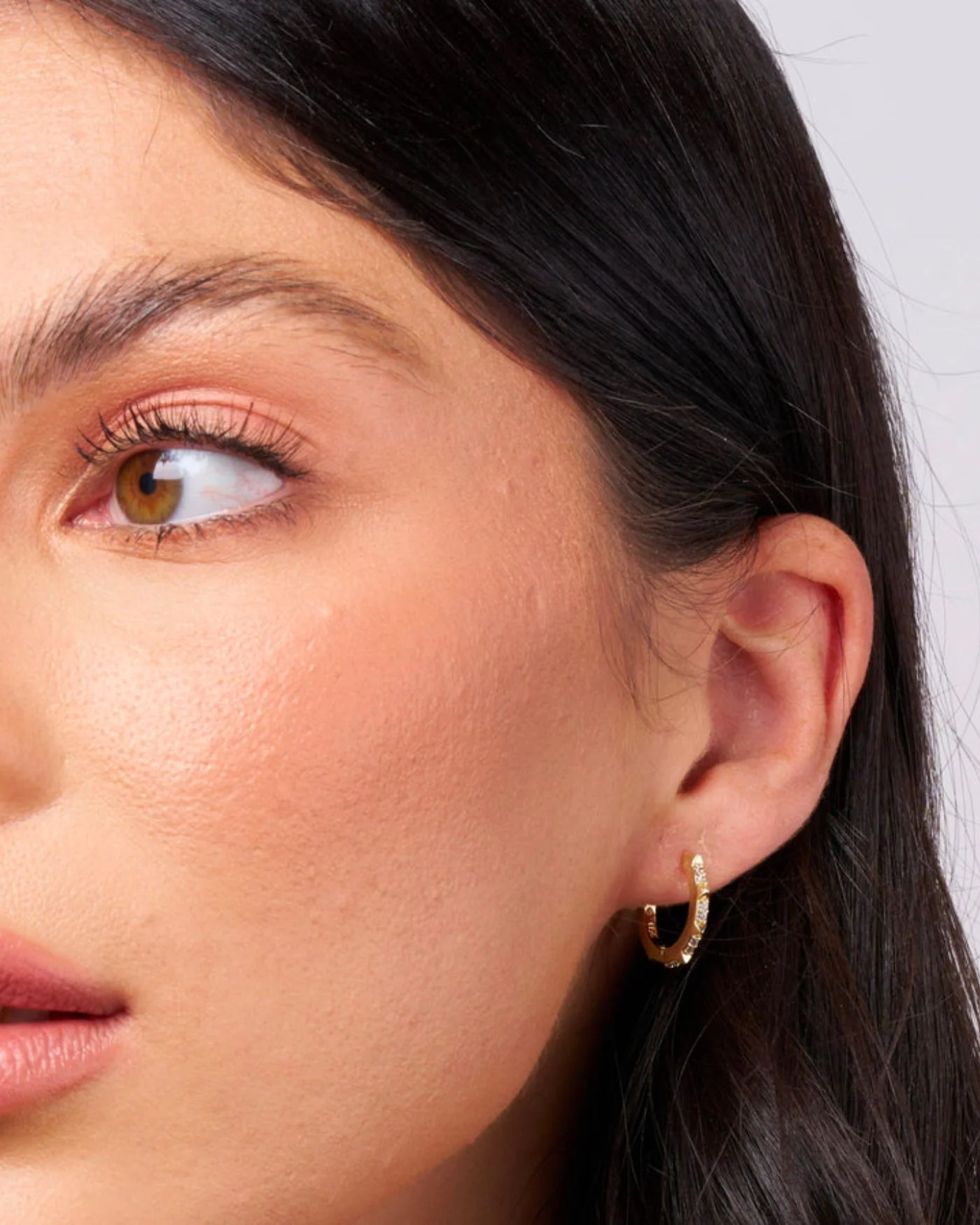 Charlotte Renegade Hoop Earrings in Gold, 3/4 Inch