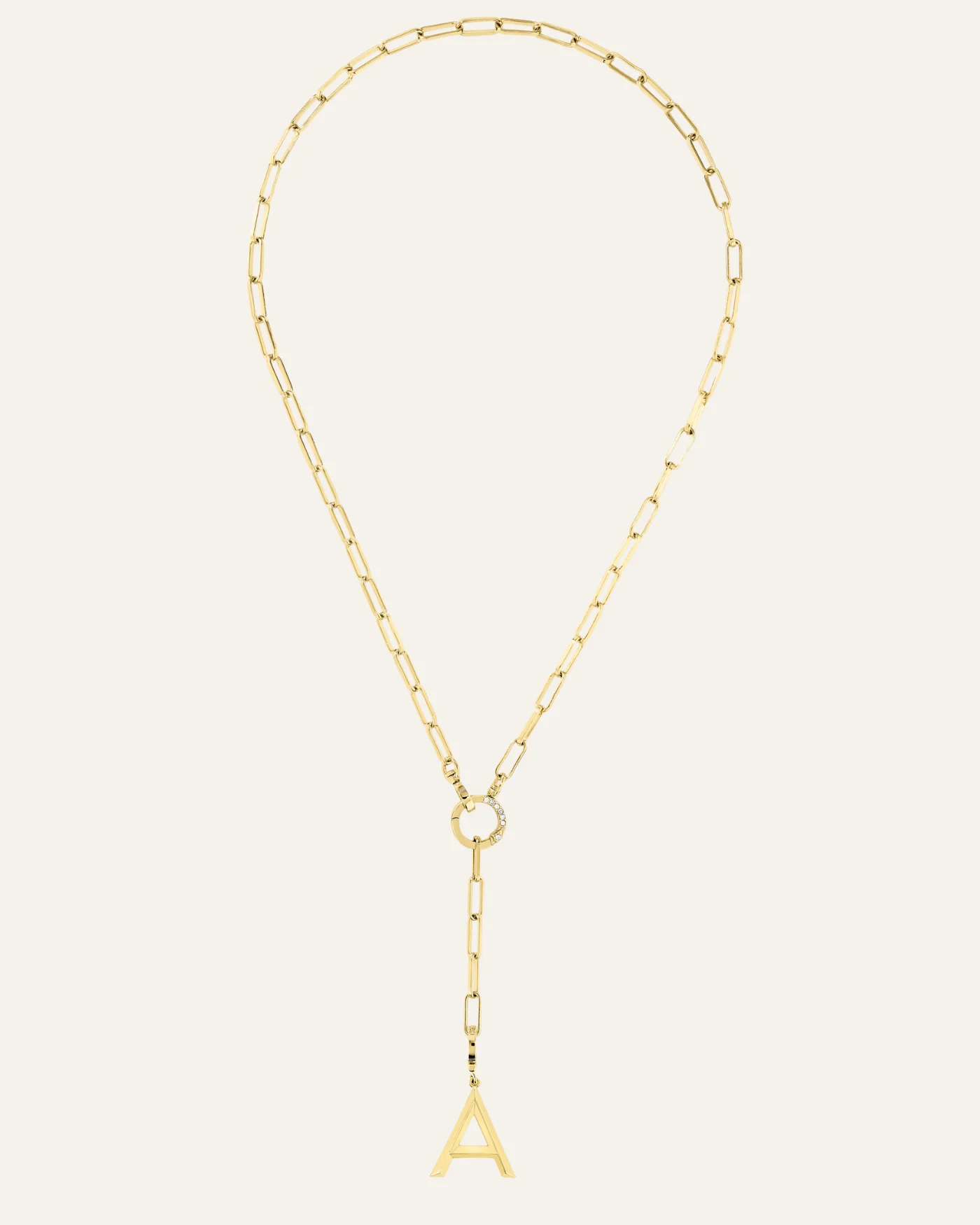 Tatum Necklace and Alphabet Charm Bundle with Your Initial