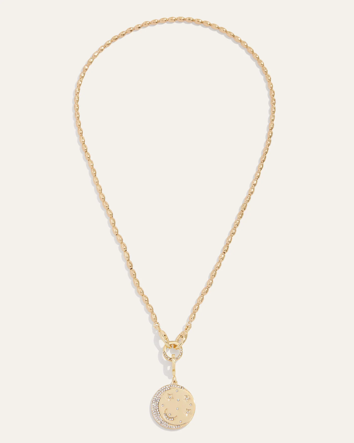 Joie Gold Layering Necklace with Charm Keeper
