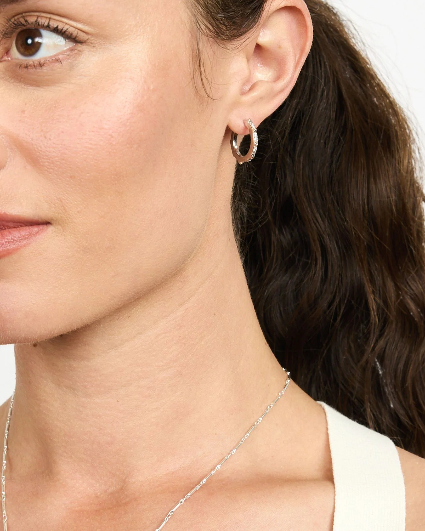 Charlotte Renegade Hoop Earrings in Gold, 3/4 Inch