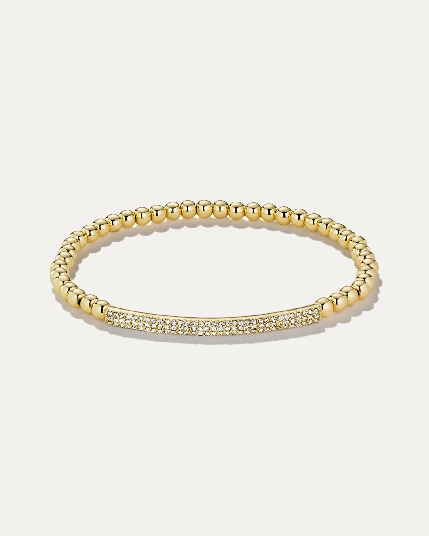 Tribute Beaded Stretch Bracelets with Handset Pavé Bar