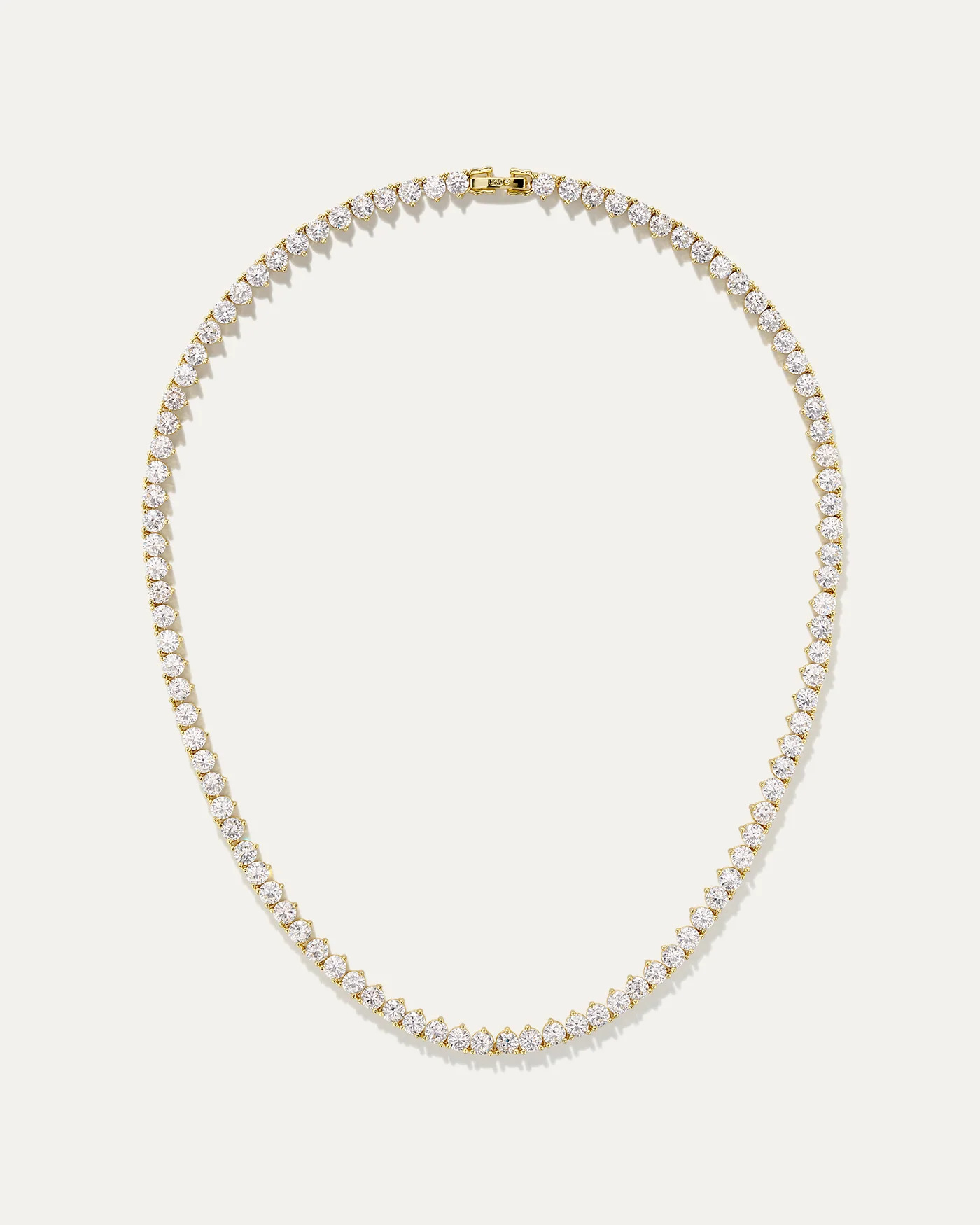Inheritance Tennis Necklace in Silver with Simulated Diamonds
