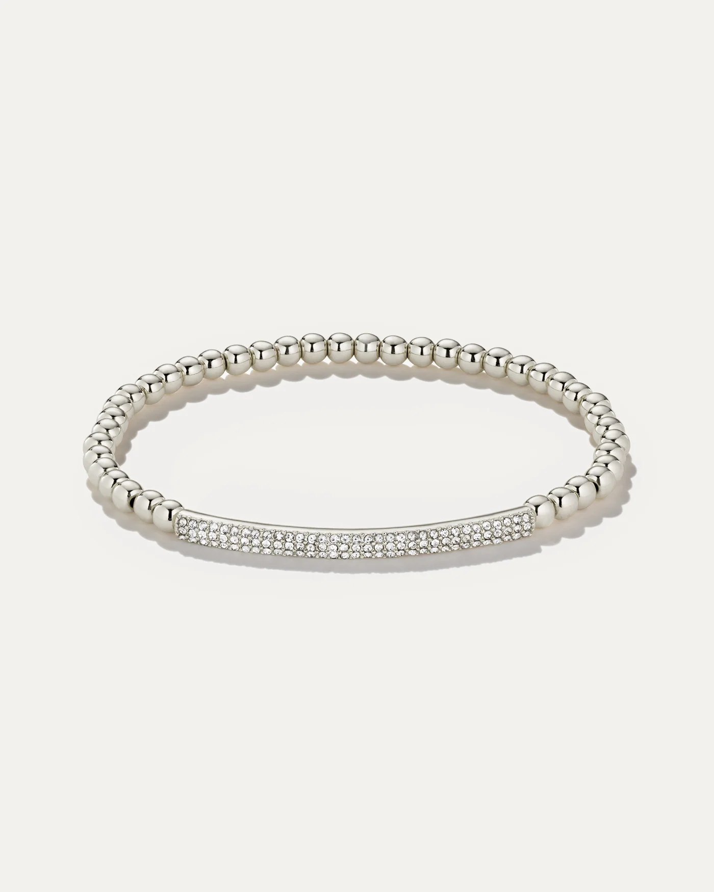 Tribute Beaded Stretch Bracelets with Handset Pavé Bar