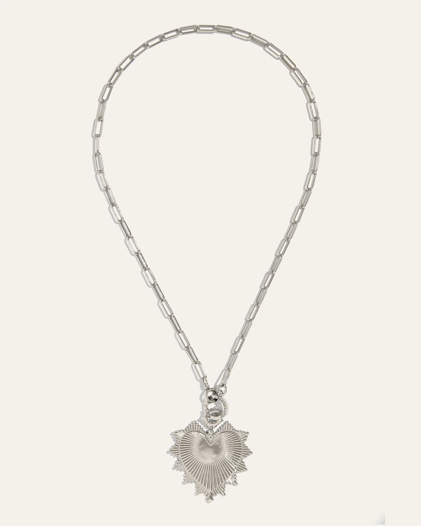 Tatum Convertible Lariat Chain Necklace in Silver with Serpent Clasp