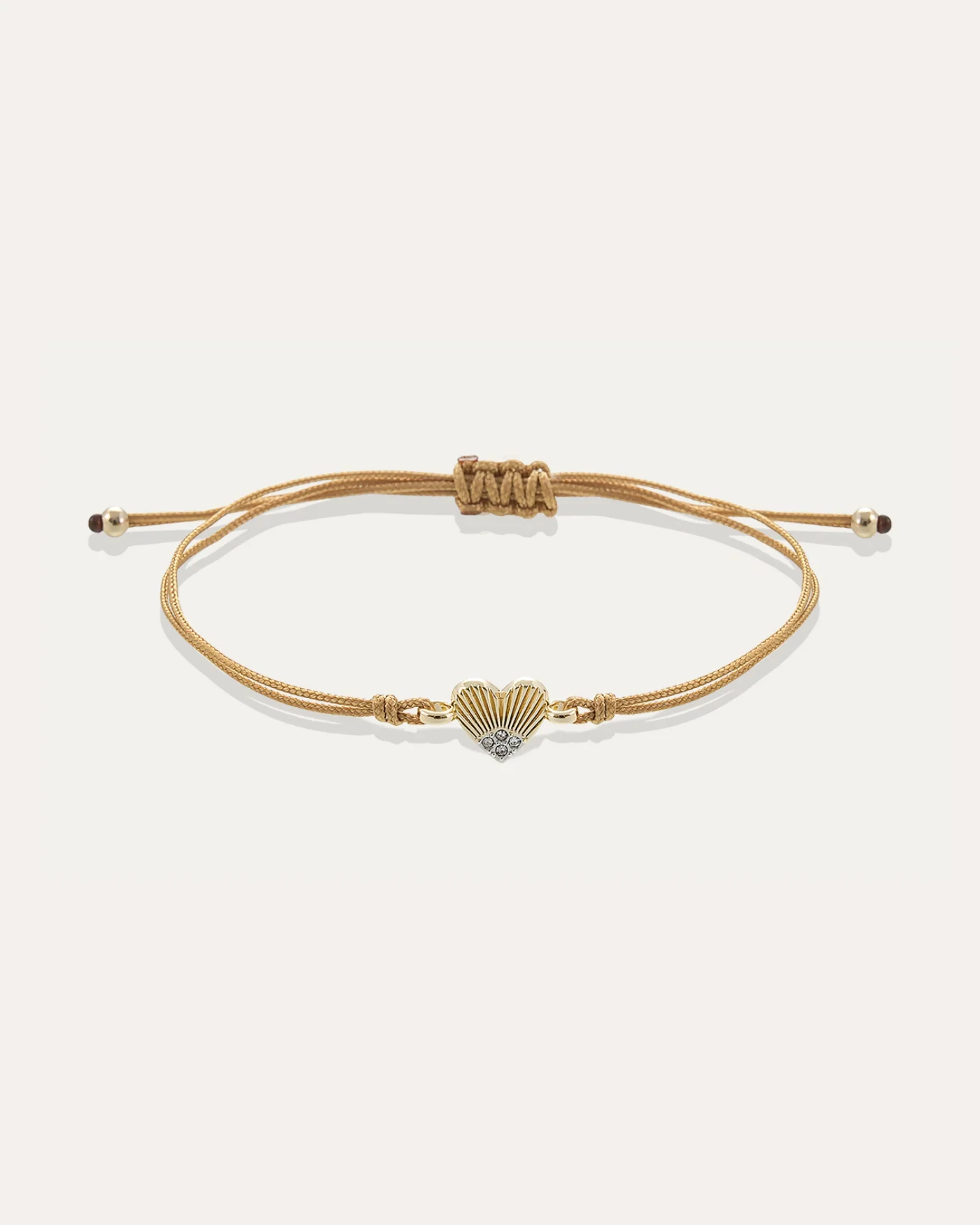 Lovestruck Bracelet with Heart Charm on Marigold Pull Cord