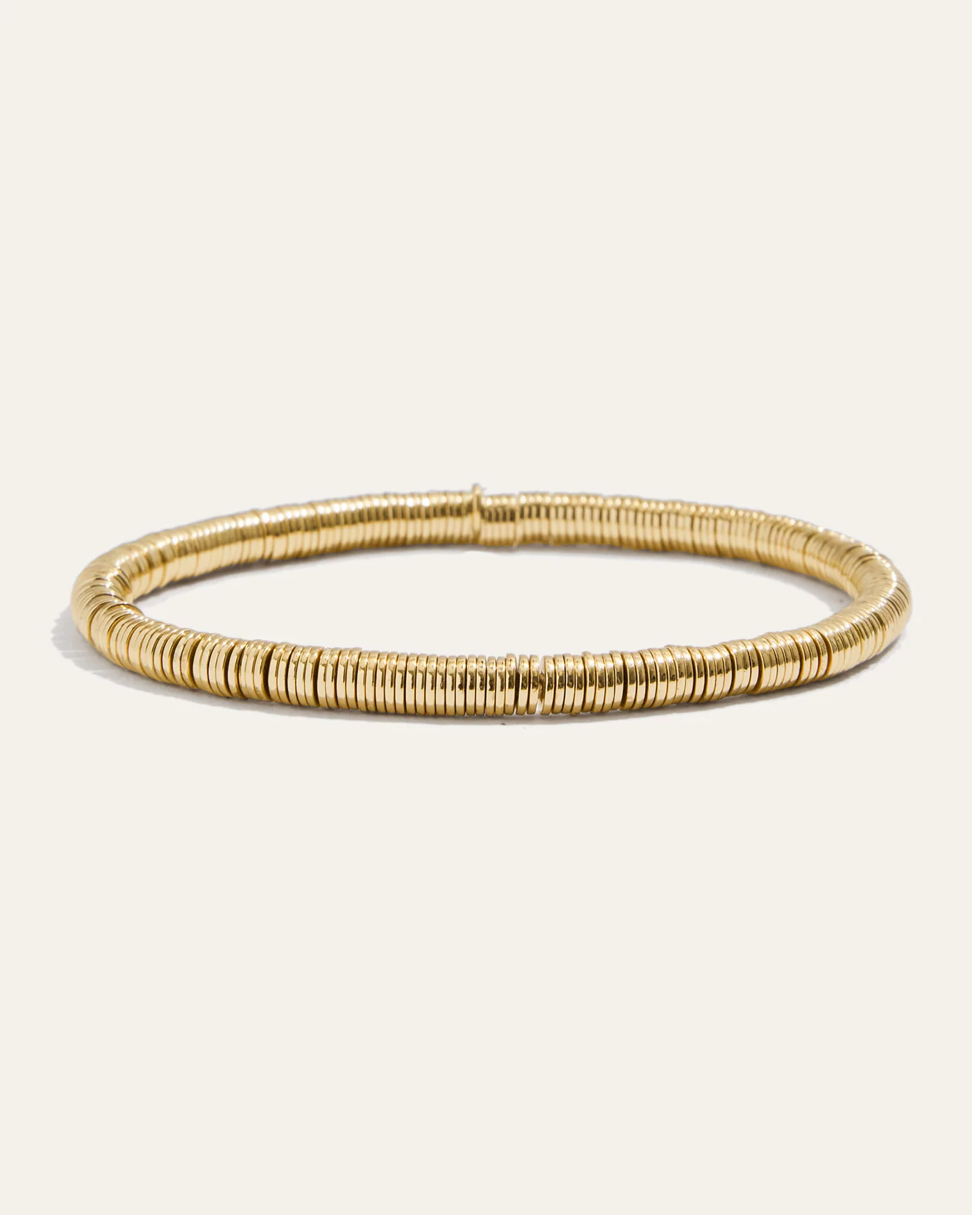 Boho Beaded Stretch Bracelet in Gold Tone for Everyday Stacking