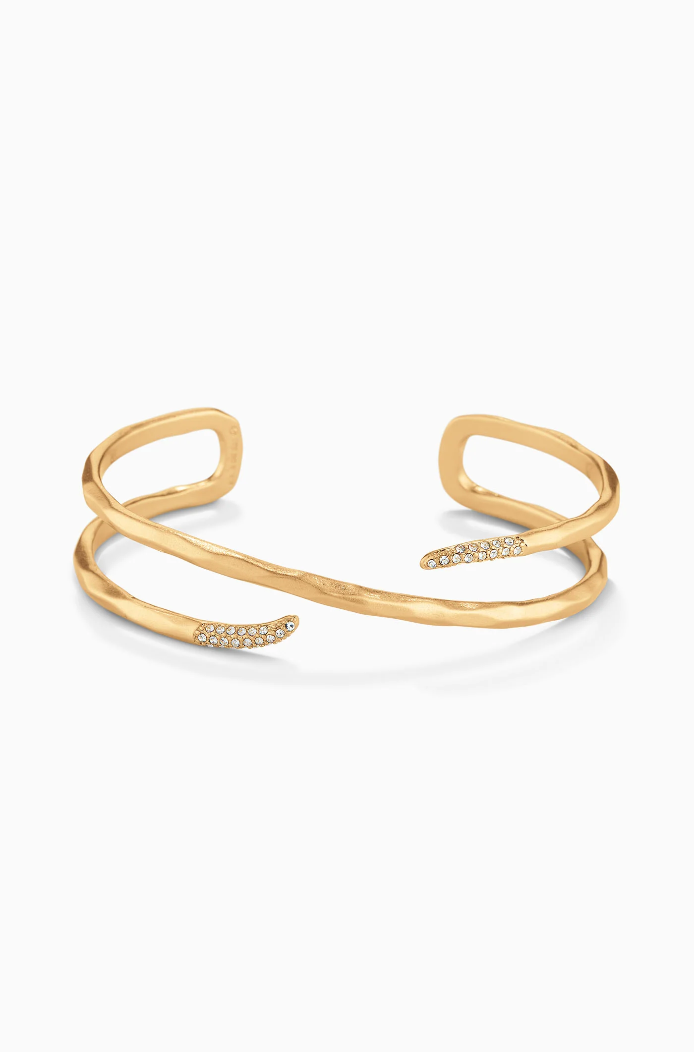 Adeva Cuff in Gold Tone for Stacking or Solo Wear