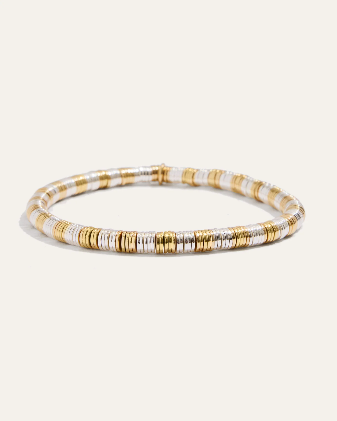 Boho Beaded Stretch Bracelets in Gold and Silver Tones
