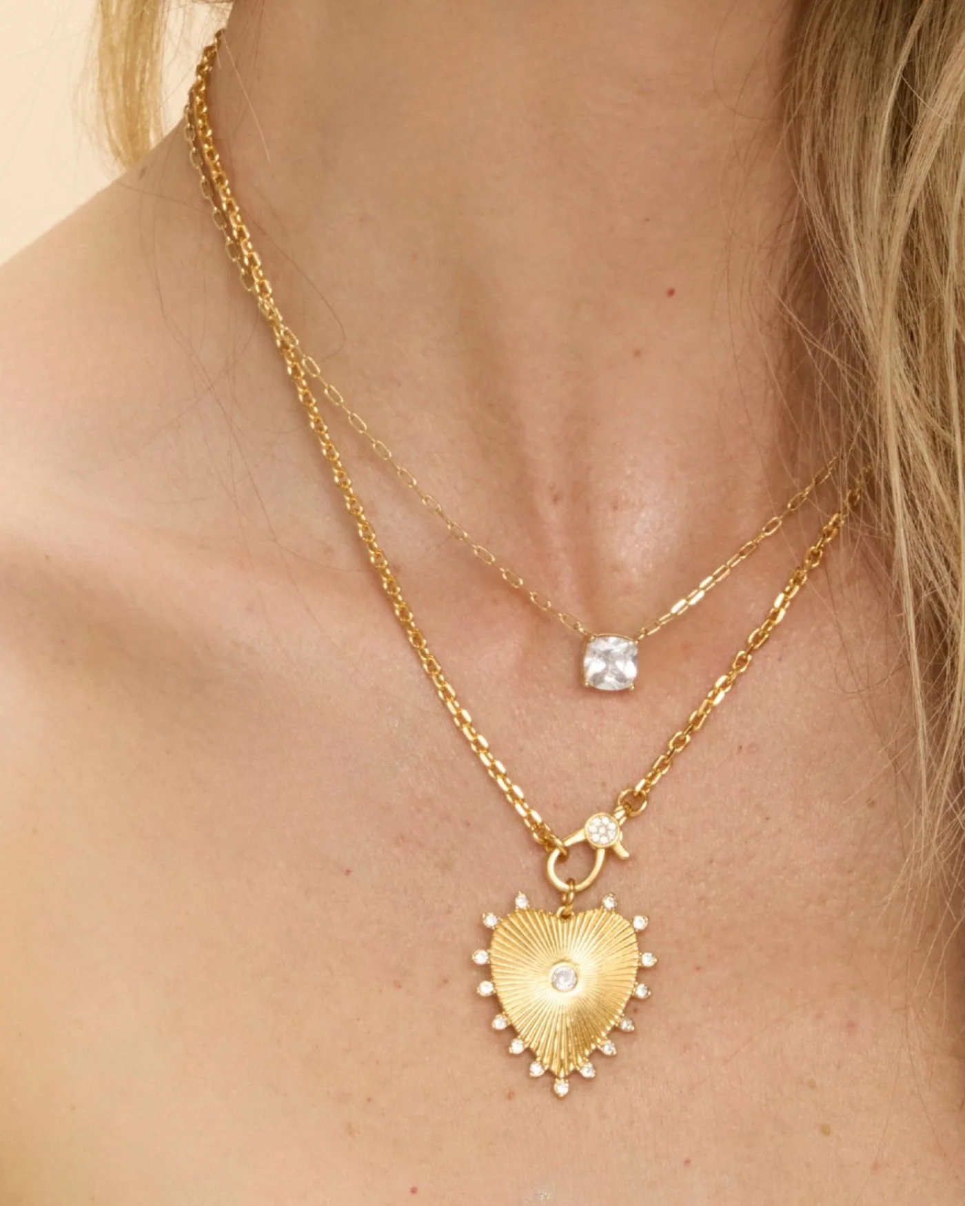 Stevie Heart Necklace with Removable Heart Charm