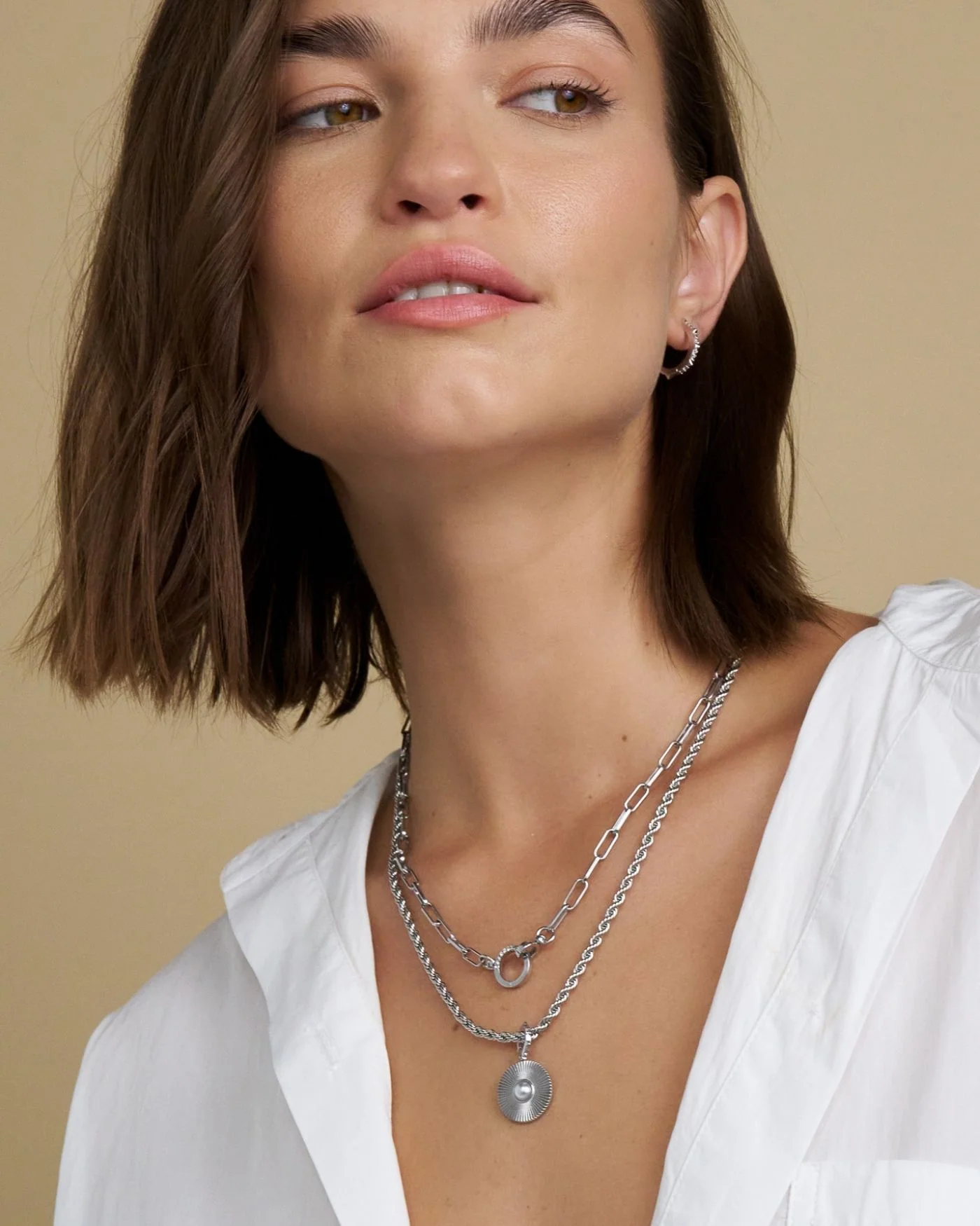 Tatum Convertible Lariat Chain Necklace in Gold or Rhodium