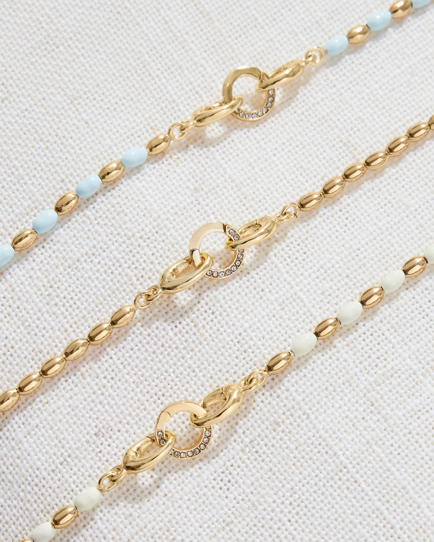 Joie Necklace in Ivory with Hand-Painted Enamel Rice Beads