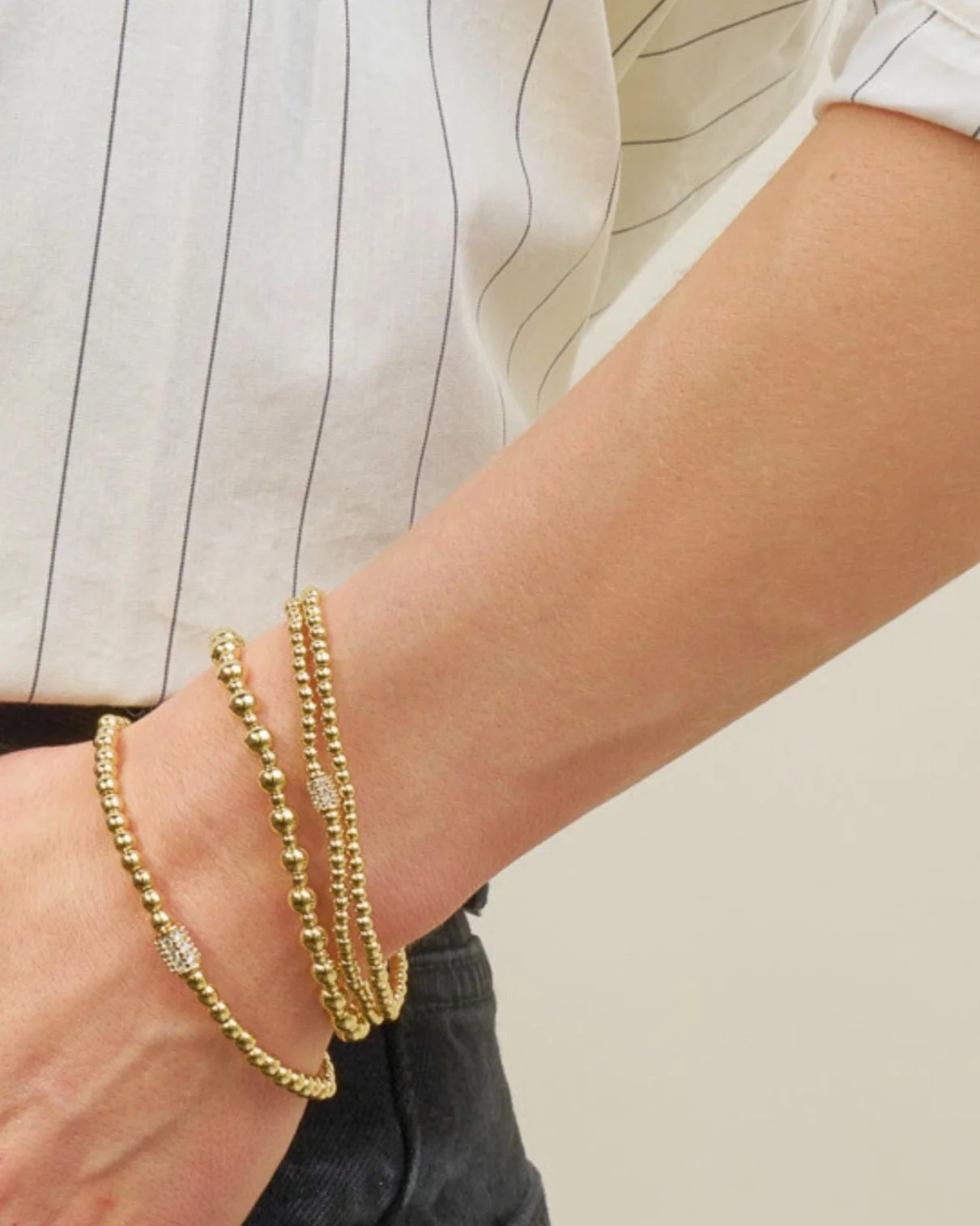 All Day 3 & 5mm Beaded Stretch Bracelet Set