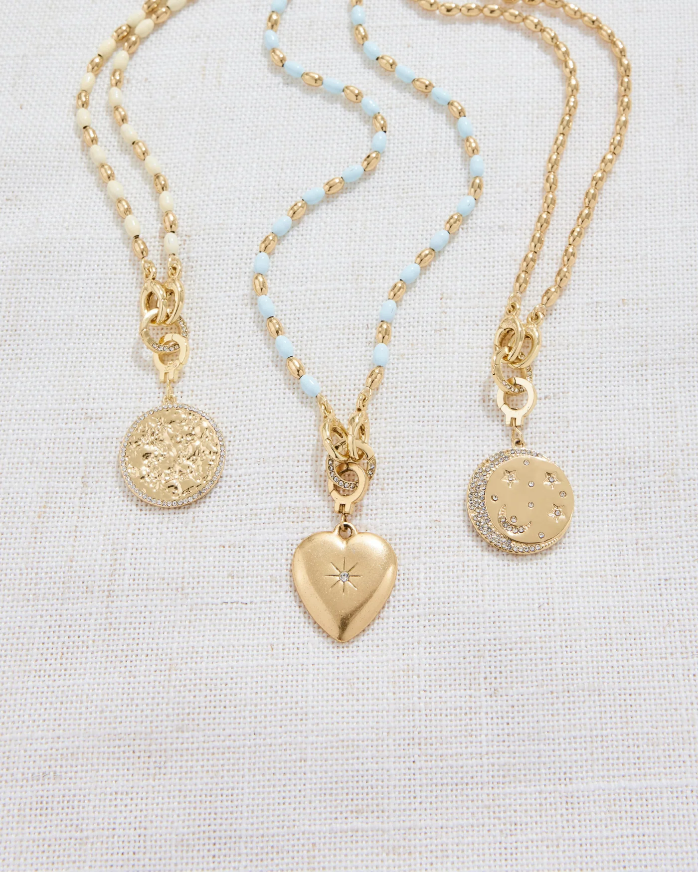 Joie Necklace in Light Blue with Hand-Painted Enamel Beads