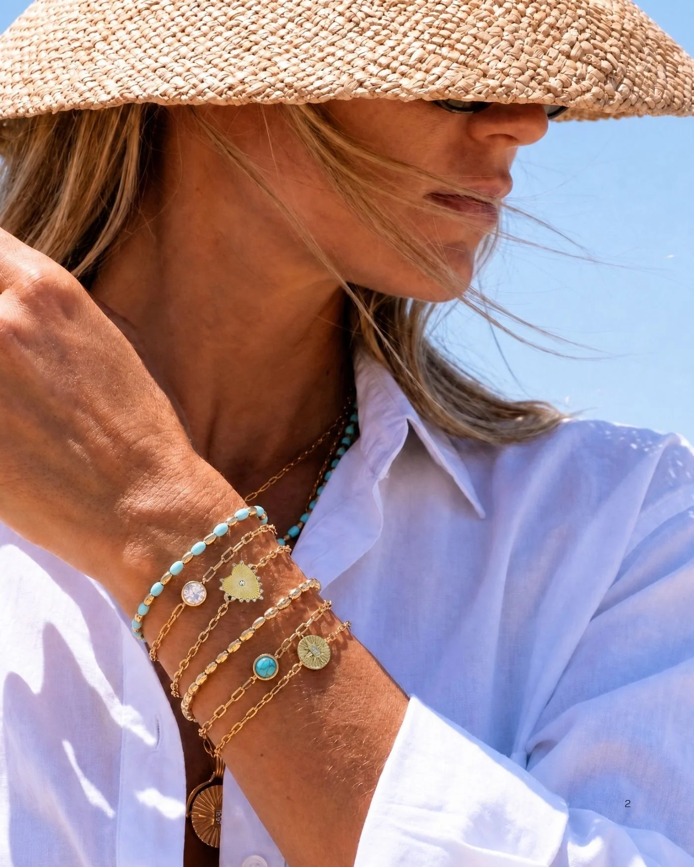 Stevie Heart Bracelet with Textured Heart Charm in 10k Gold