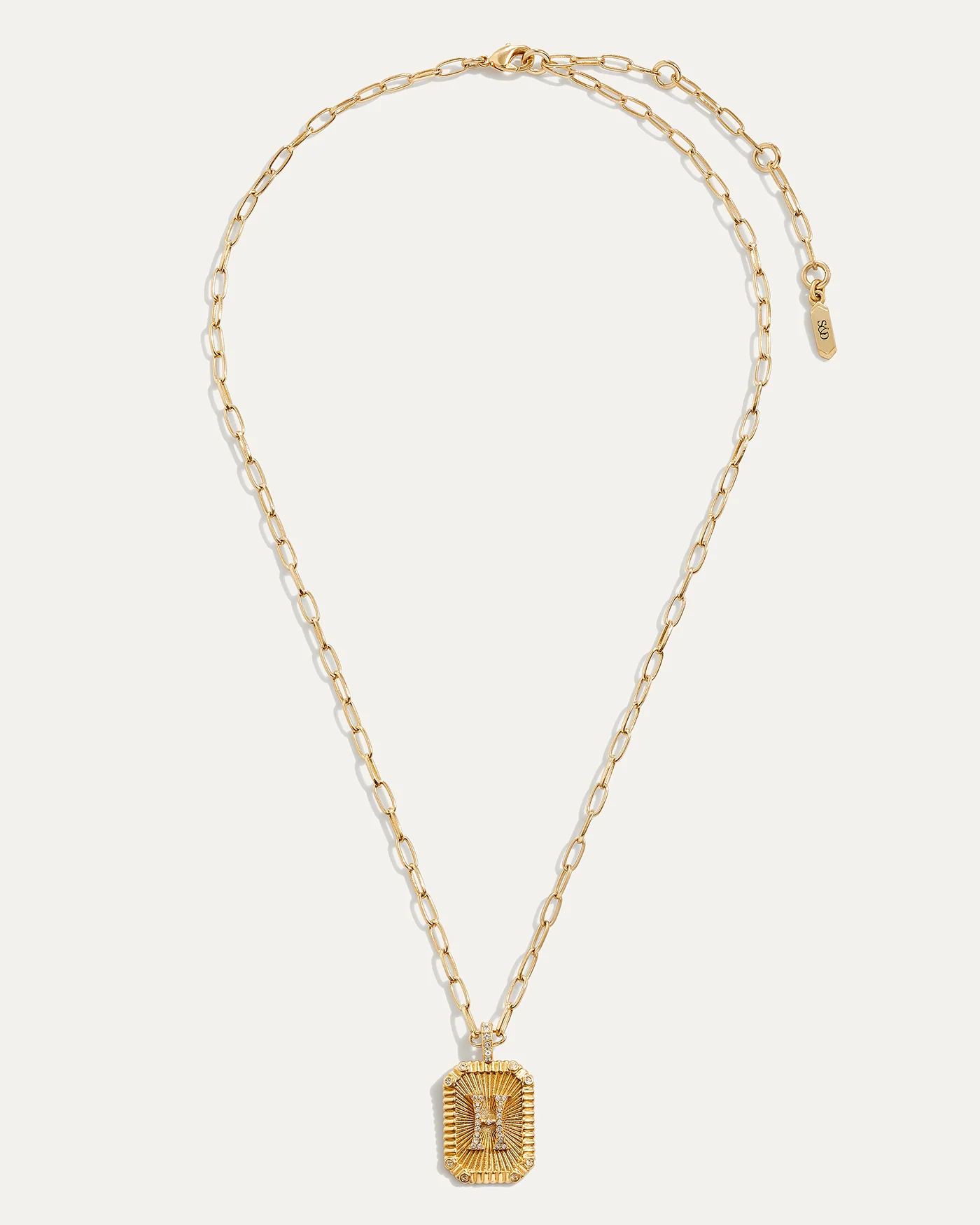 Heirloom Initial Pendant Necklace with Ornate Letter Charm