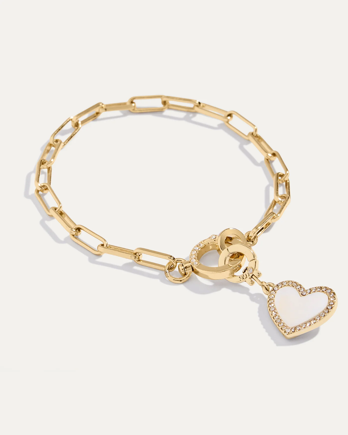 Tatum Link Bracelet in 10-Karat Gold-Dipped Brass