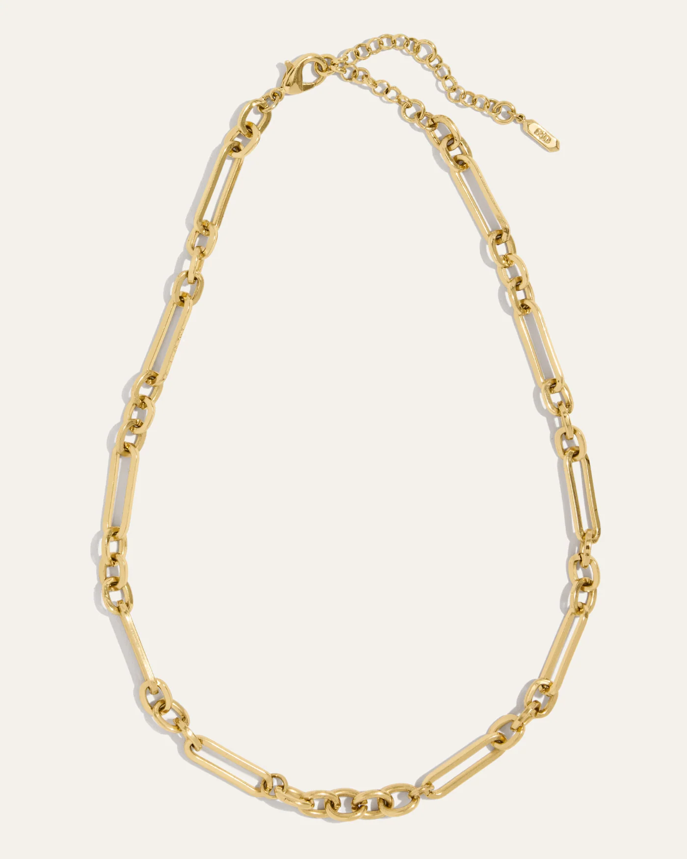 Alex Chain Necklace in Gold-Dipped Stainless Steel with Paperclip Links