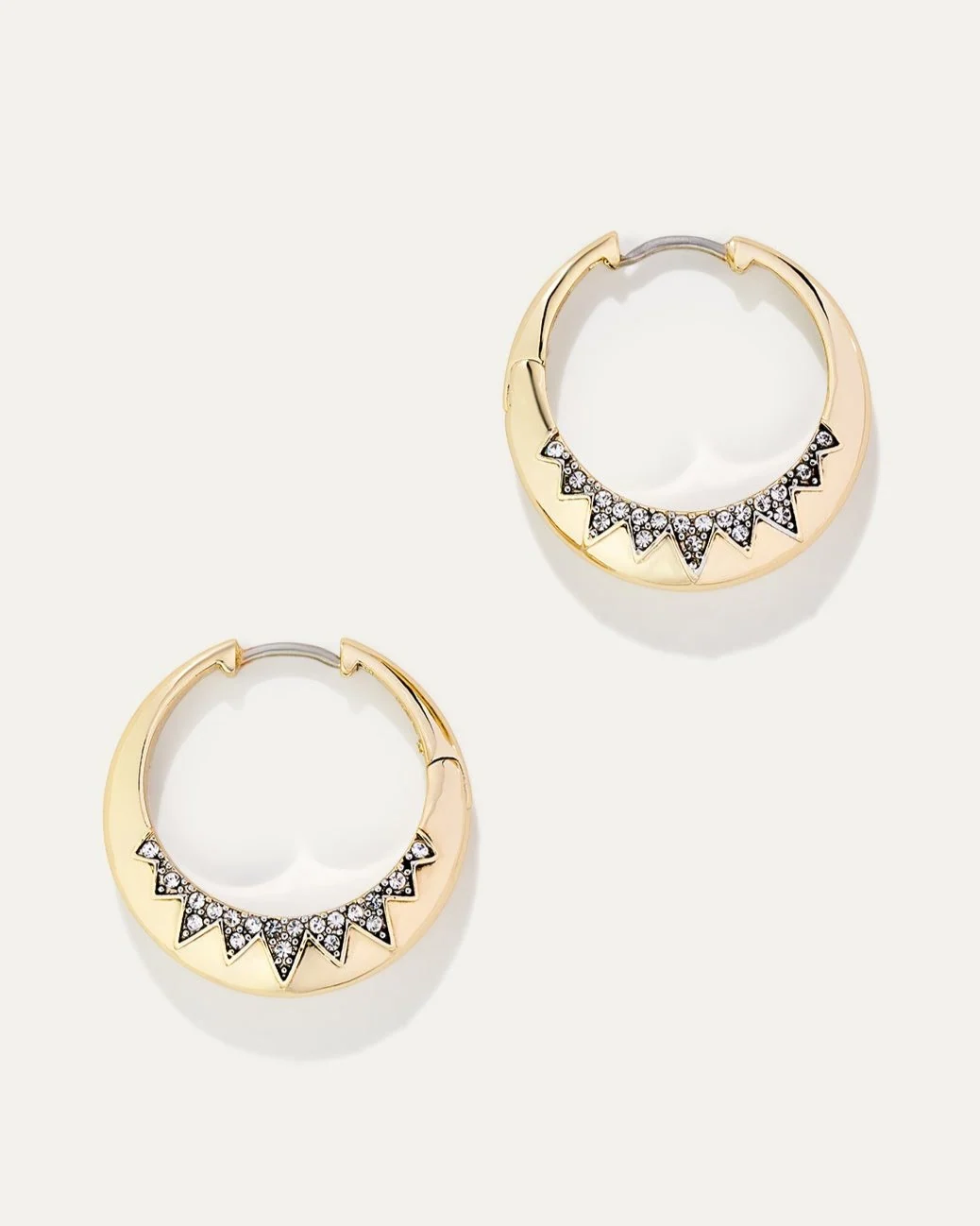 Sol Hoop Earrings with Hand-Set Pavé Stones