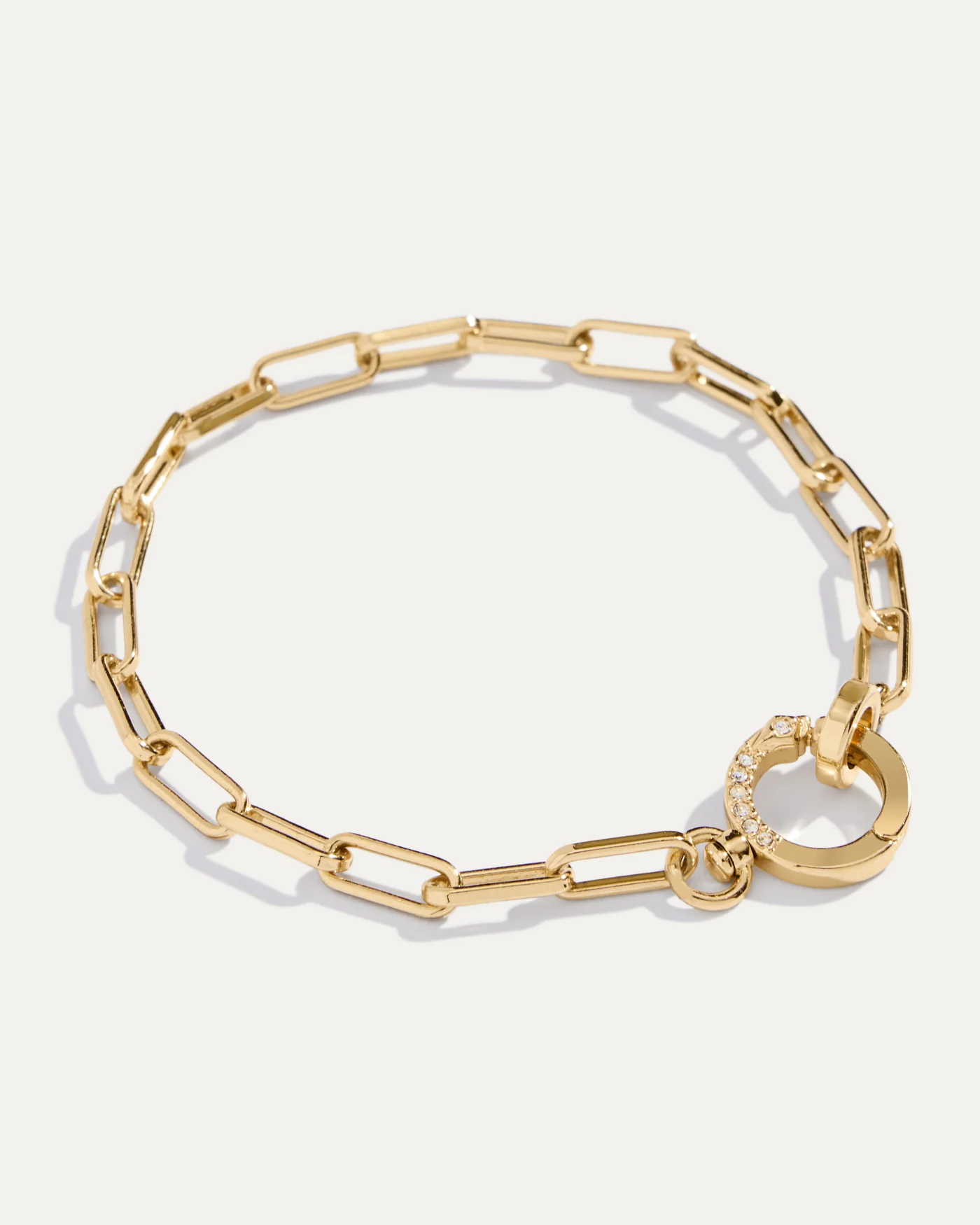 Tatum Link Bracelet in 10-Karat Gold-Dipped Brass