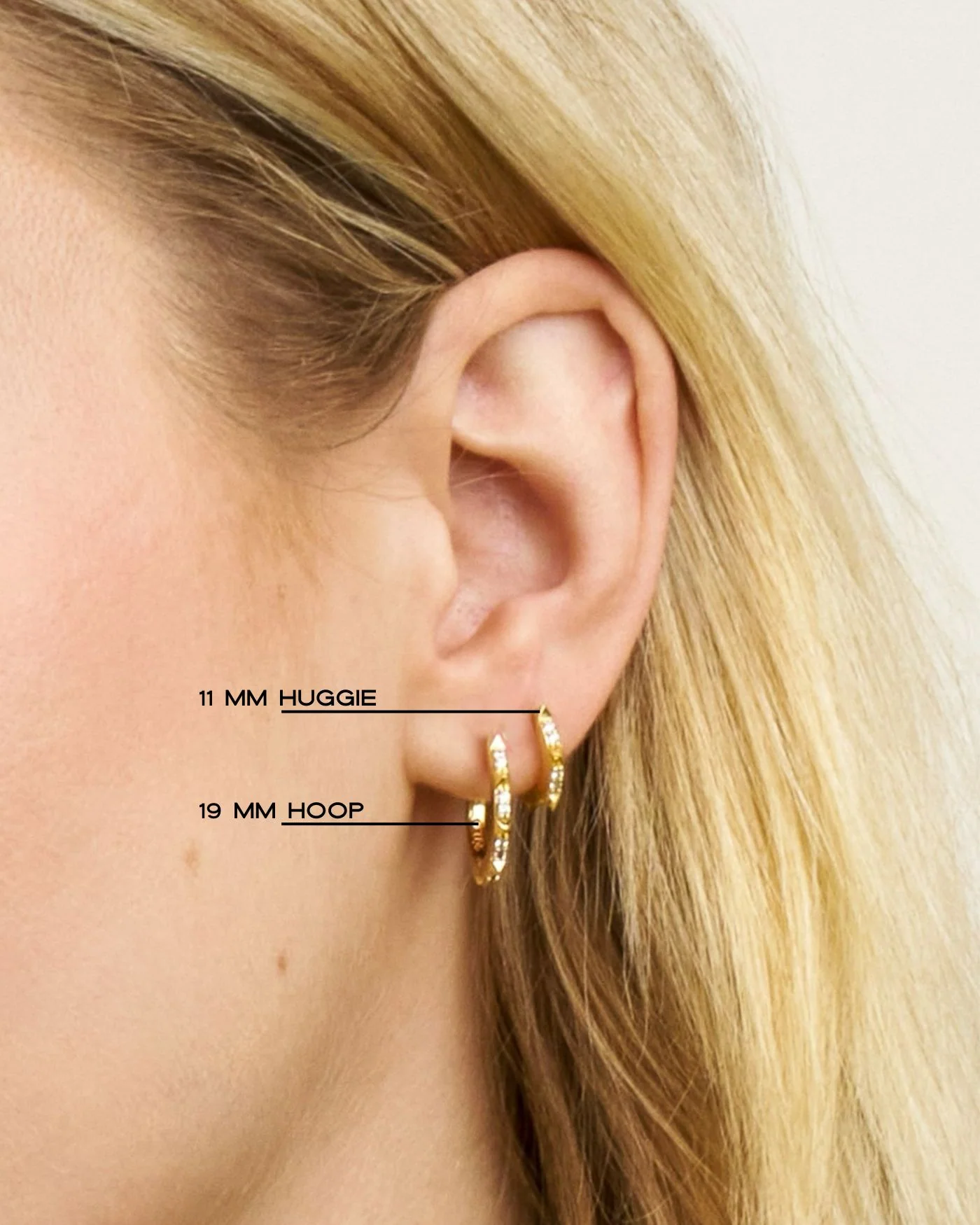 Charlotte Renegade Huggie Hoop Earrings, 1/2 Inch
