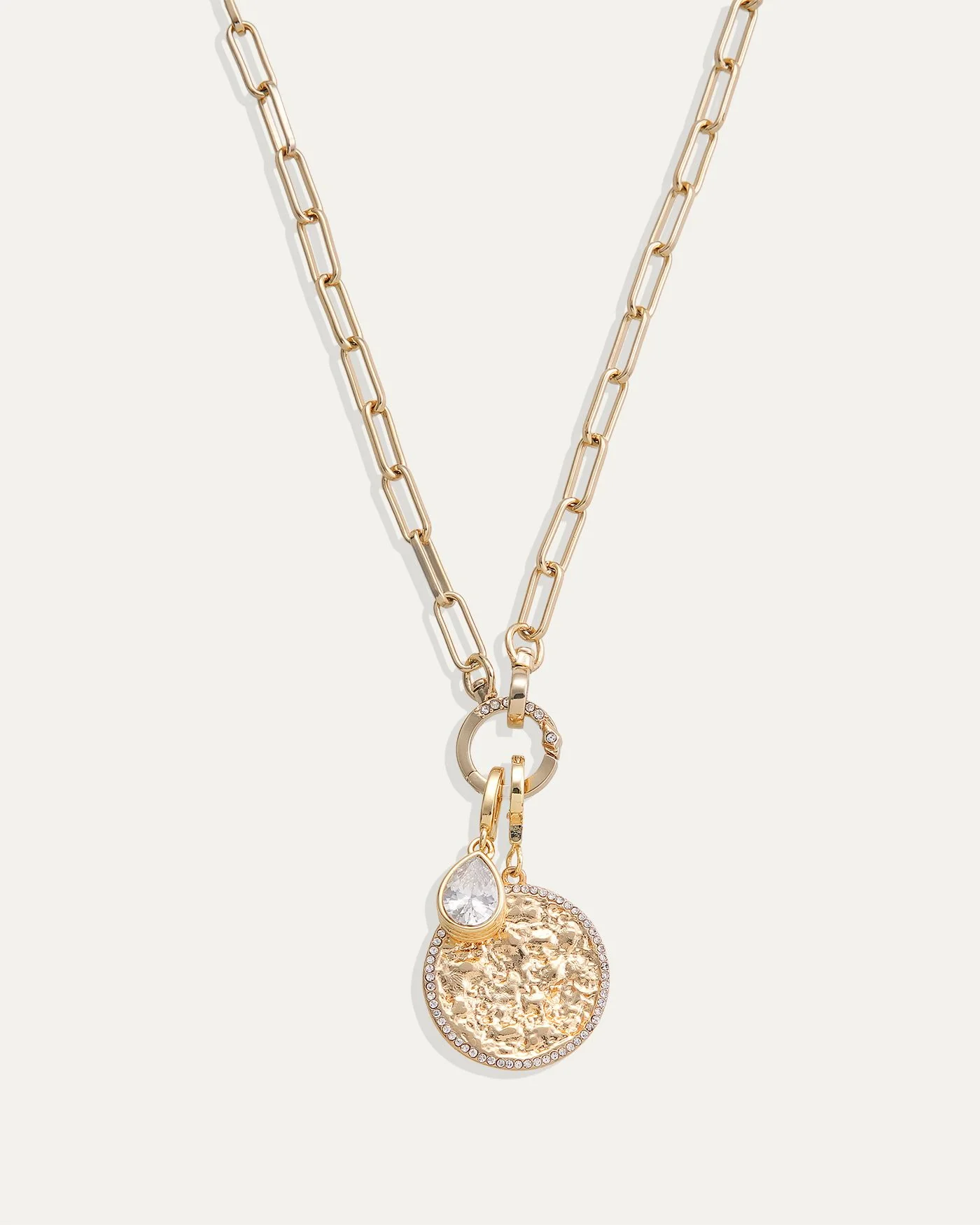 Tatum Convertible Lariat Chain Necklace in Gold or Rhodium