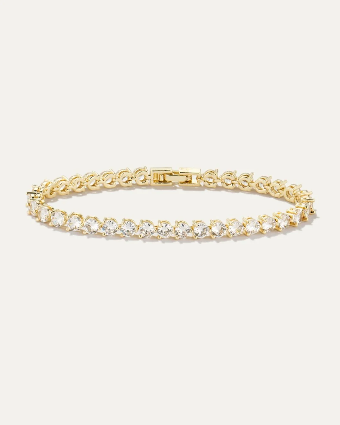 Simulated Diamond Tennis Bracelet in 14-Karat Gold, Inheritance Collection