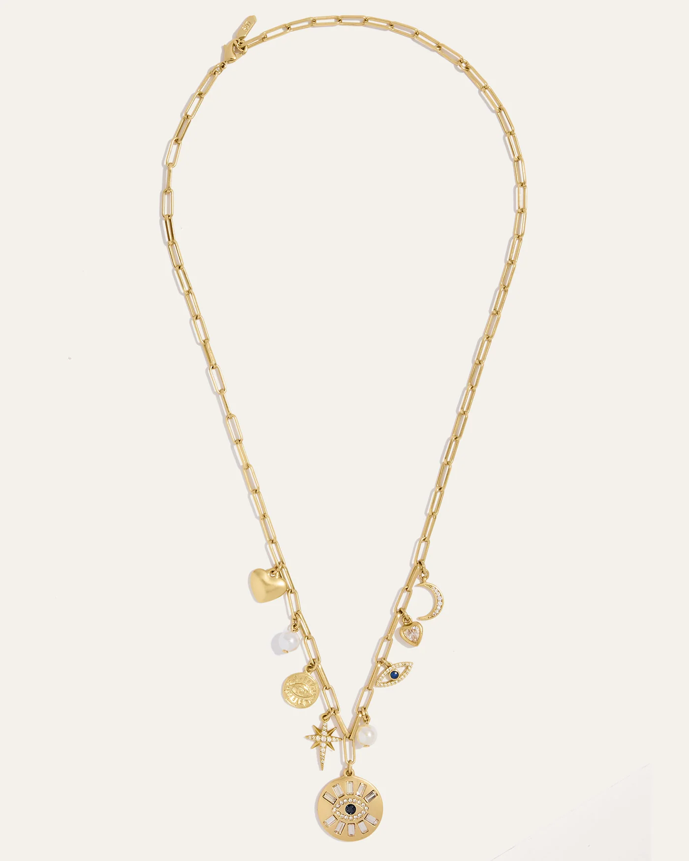 Evil Eye Mixed Charm Necklace