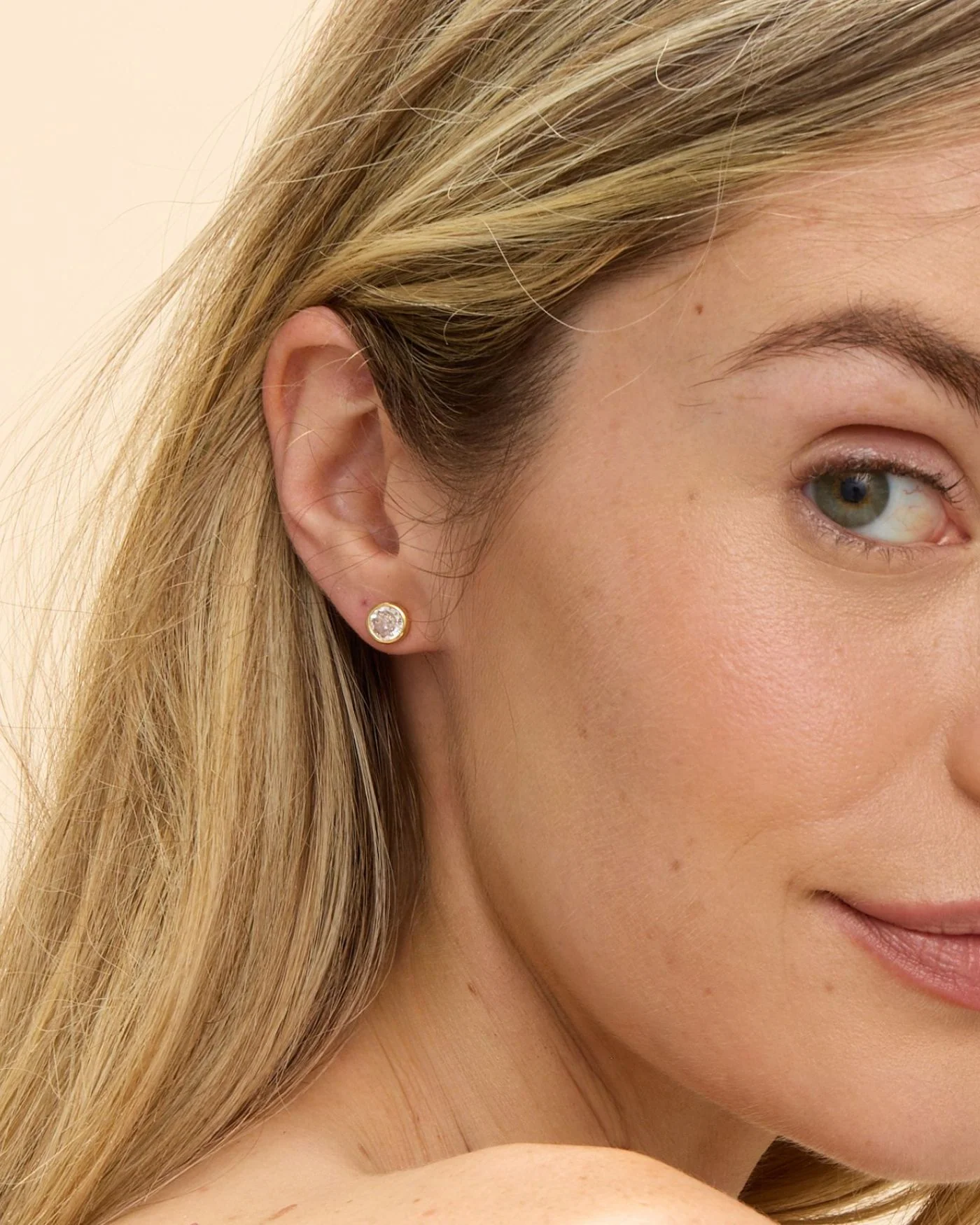 Selena Convertible Bezel Stud 2-in-1 Dangle Earring