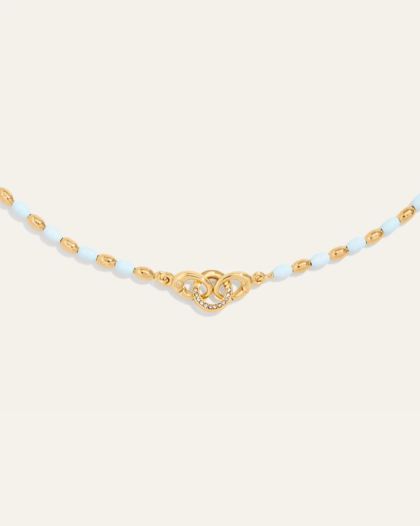 Joie Necklace in Light Blue with Hand-Painted Enamel Beads