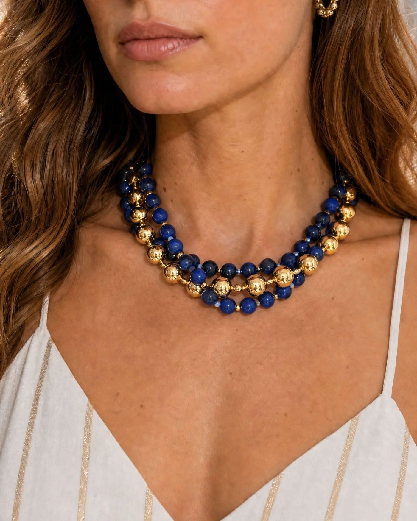 Sienna Graduated Beaded Necklace with Magnetic Clasp