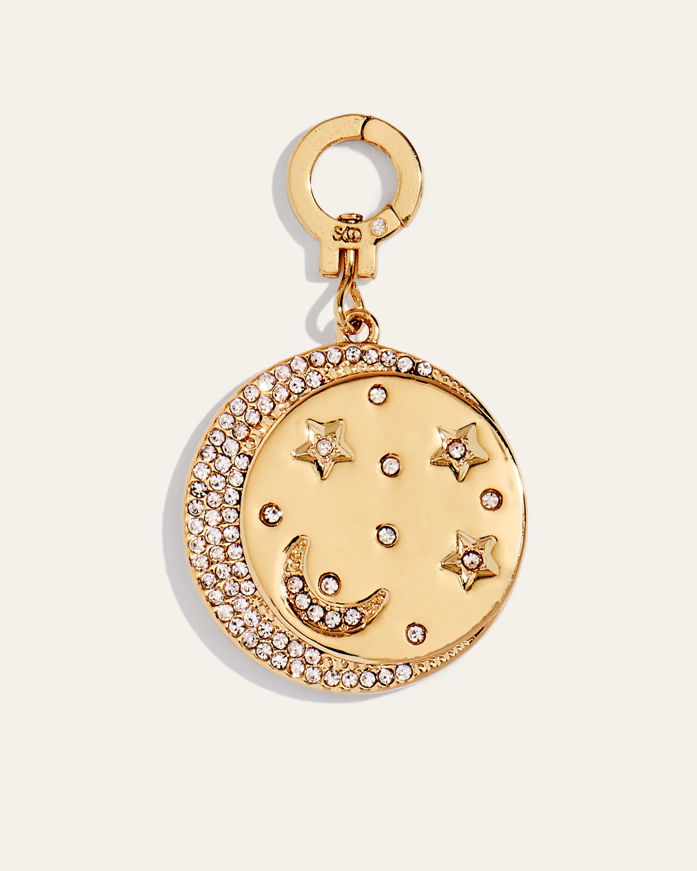 Tatum Celestial Disc Anhänger Wendebar mit Pavé Mond und Stern
