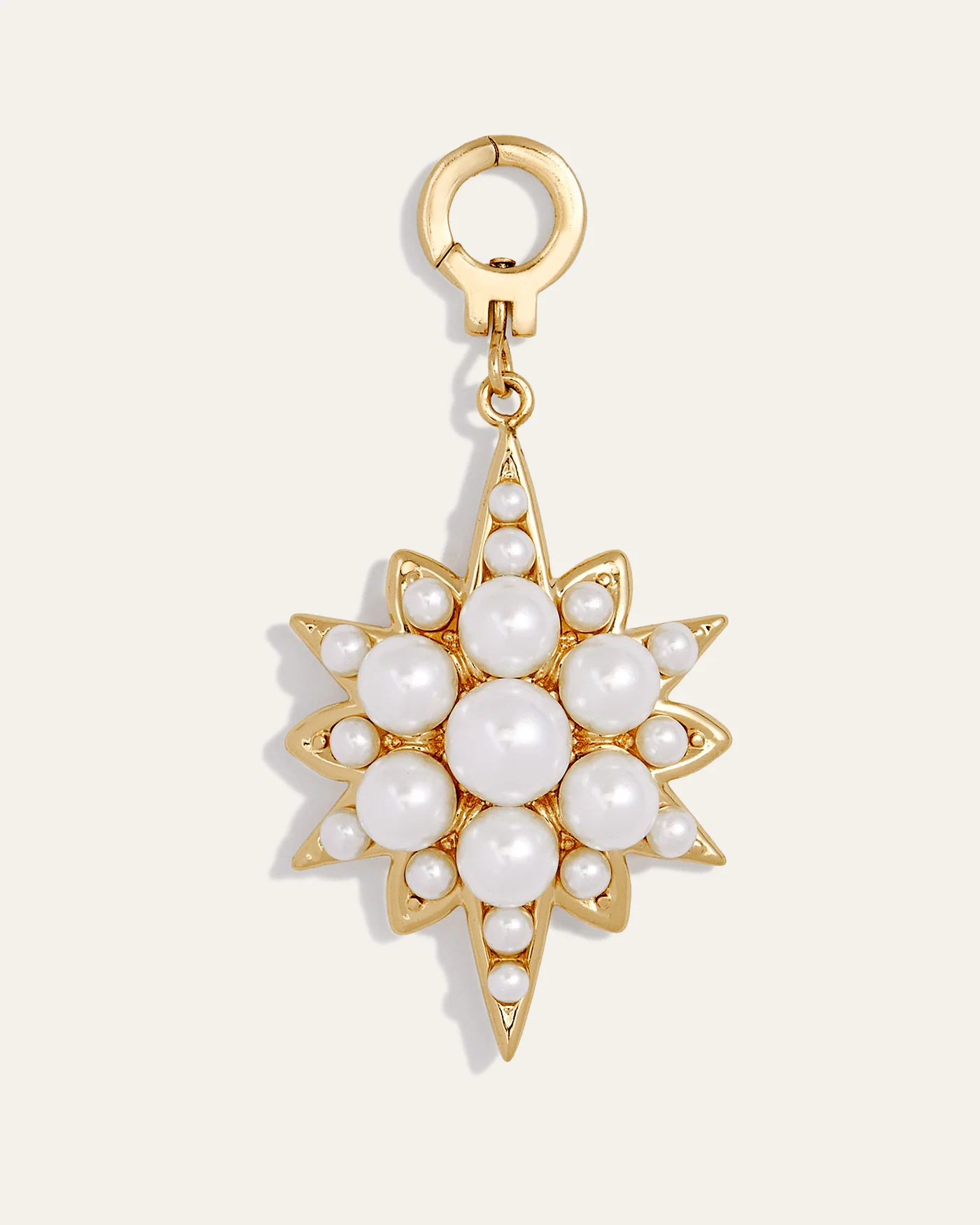 Tatum Pearl Burst Charm in 10-Karat Gold-Dipped Brass
