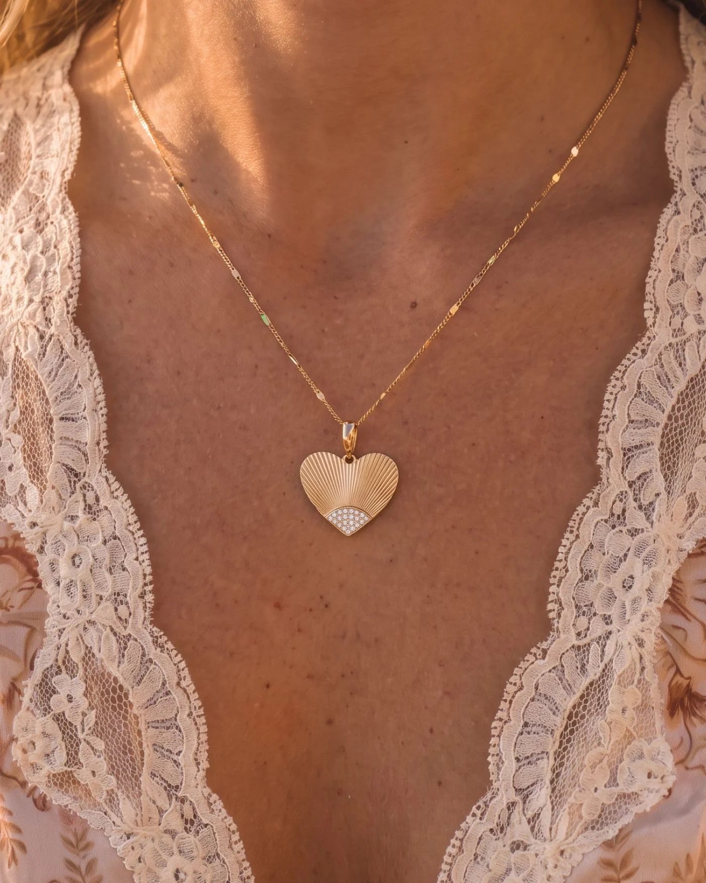 Lovestruck Heart Charm with Pavé CZ Stones
