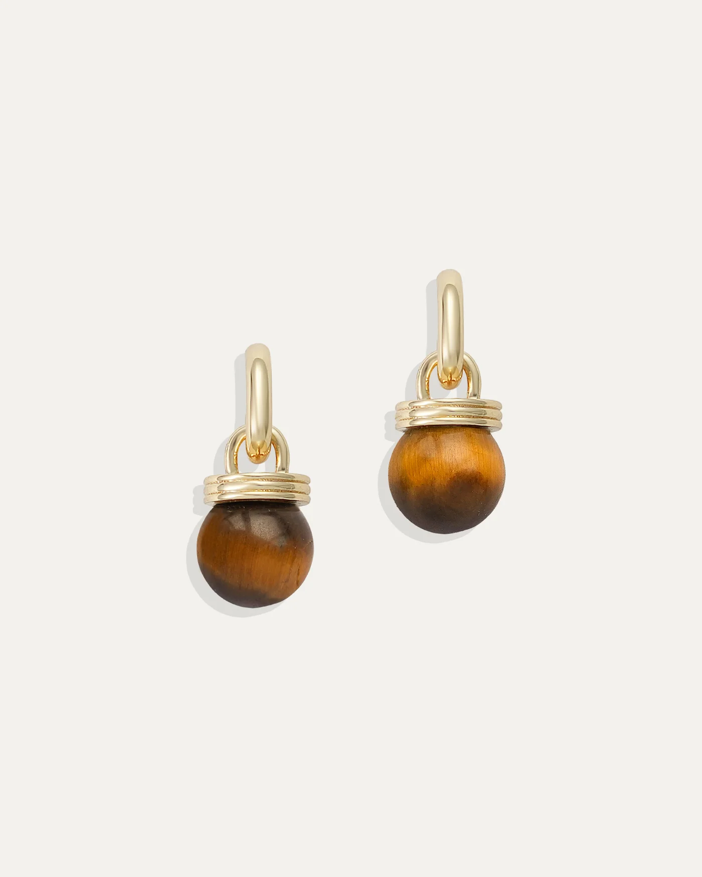 Celeste Earrings in Tiger's Eye with Removable Drop