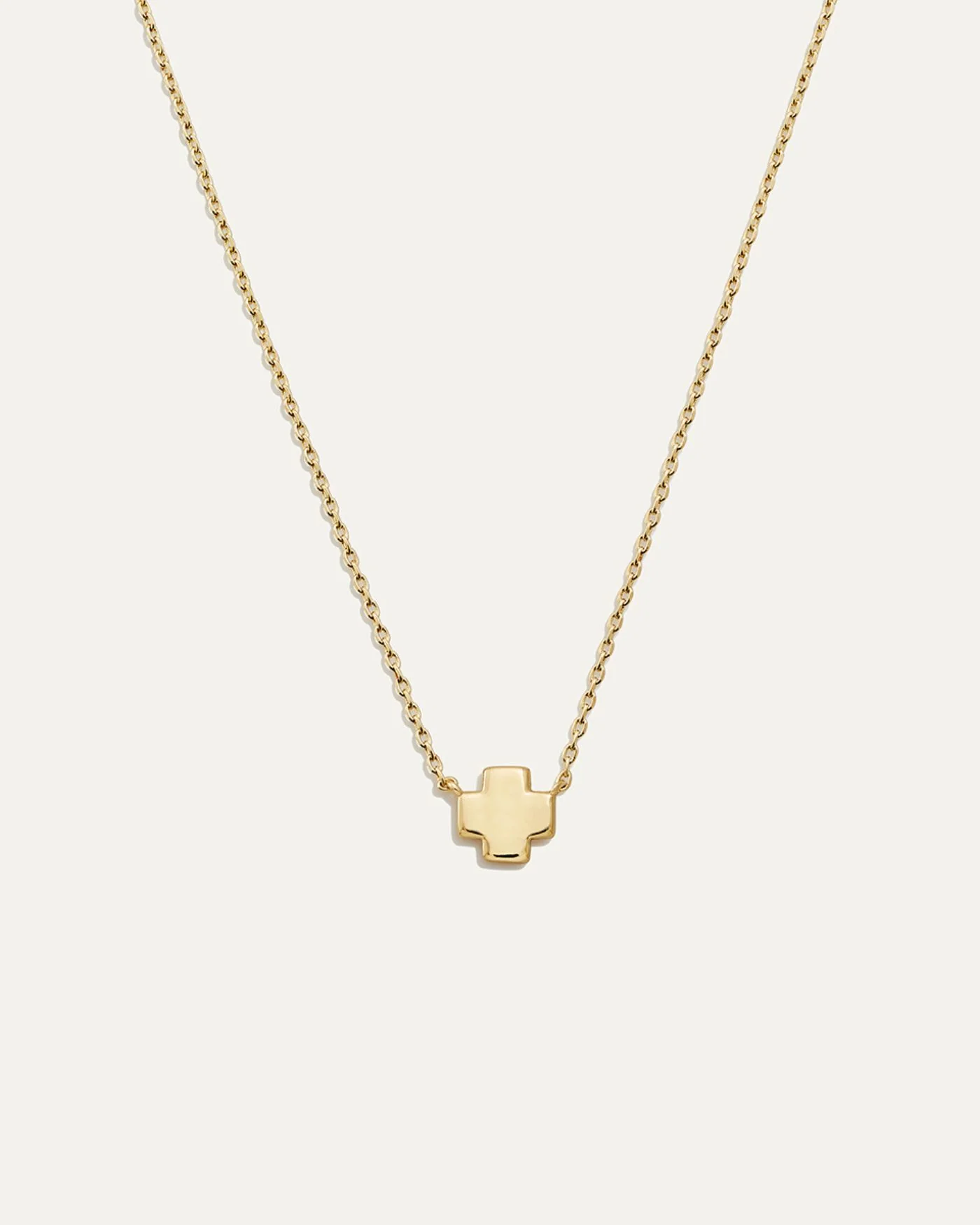 Feine verstellbare Kreuz-Halskette in Silber oder Gold