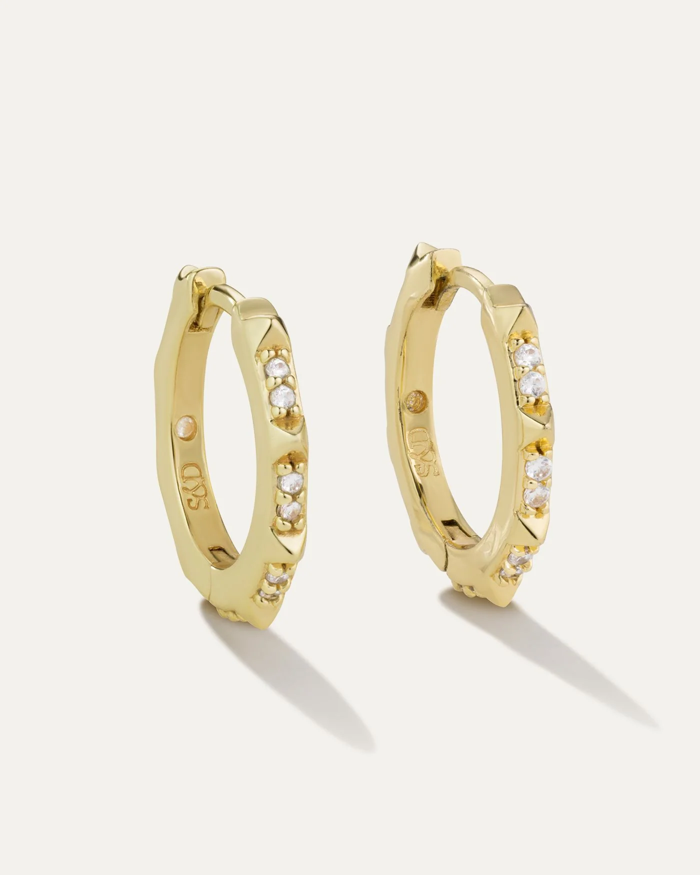 Charlotte Renegade Hoop Earrings in Gold, 3/4 Inch