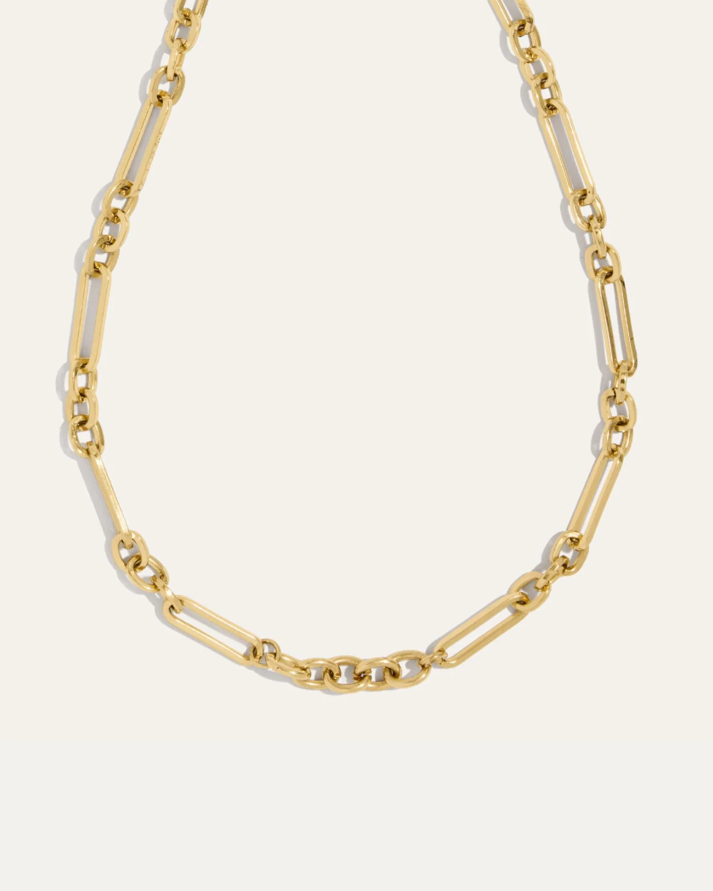Alex Chain Necklace in Gold-Dipped Stainless Steel with Paperclip Links