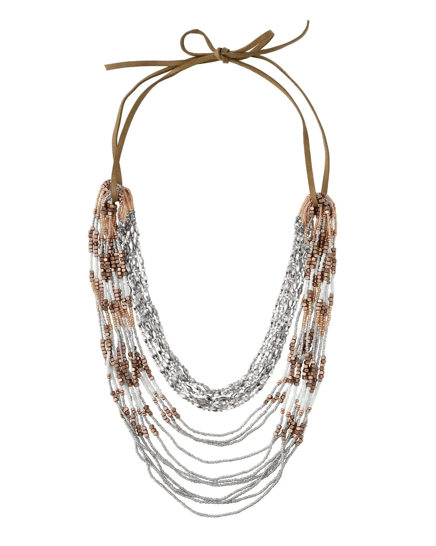 Mesa Silver and Brown Statement Necklace