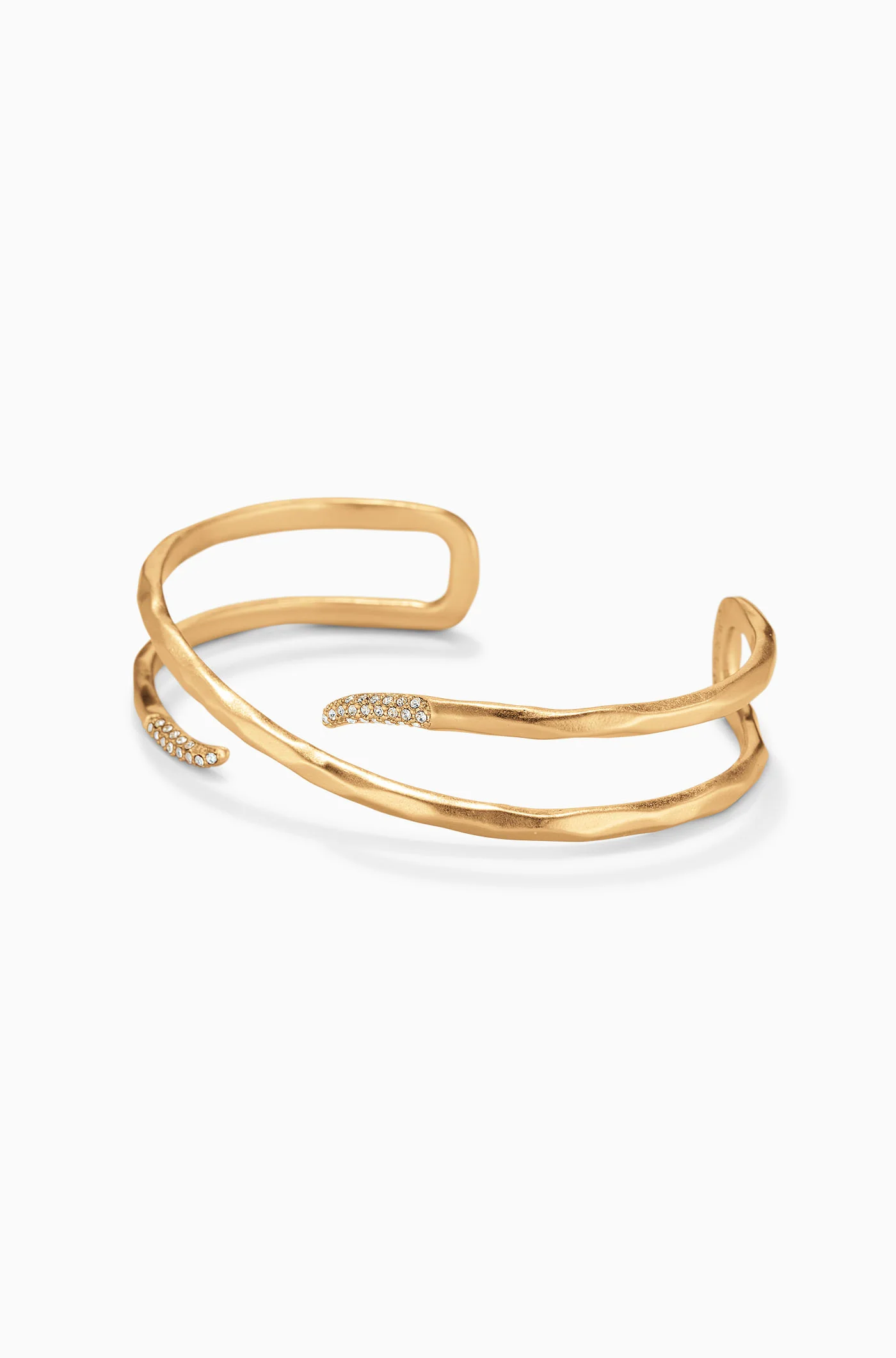 Adeva Cuff in Gold Tone for Stacking or Solo Wear